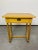 Yellow art deco side table, professionally stained and repolished.
