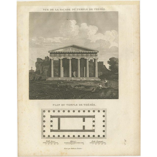 Tardieu, Set of Two Ancient Greek Architecture Prints, Athens, 1825, Engraving For Sale - Image 4 of 10