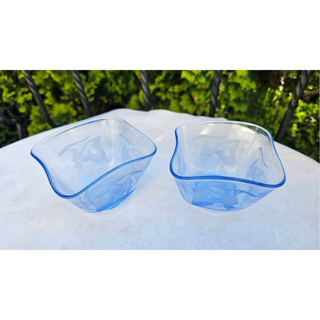 Art Deco Cobalt Glass Sugar Bowls by Gunnel Nyman, 1930s, Set of 2 For Sale - Image 6 of 8