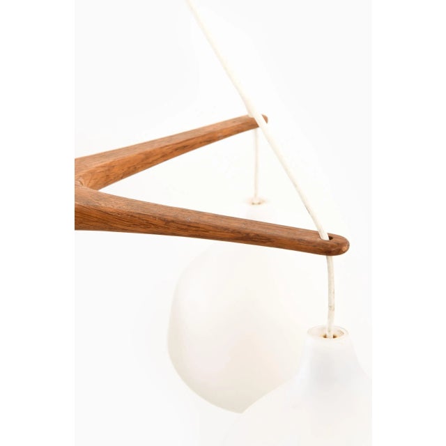 Rare Ceiling Lamp Designed by Uno & Östen Kristiansson. Produced by Luxus in Vittsjö, Sweden. This piece is attributed to...