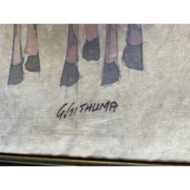 Mid 20th Century Vintage African Style Framed Art For Sale - Image 5 of 6