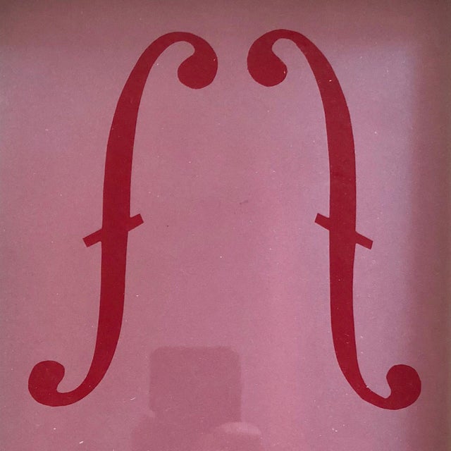 Suzan EtkinAcid etched Music Note Clef Glass Wall Sculpture Artwork Framed ed. 25 Signed, 1988 For Sale - Image 4 of 4