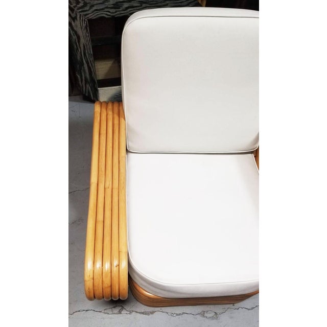 1940s Restored Rattan Five Strand Square Pretzel Sofa & Lounge Chair, 2 Pieces For Sale In Los Angeles - Image 6 of 11