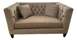 Bernhardt Furniture Faye Camel Tufted Back Settee