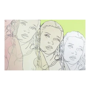 Untitled (Green, Pink, Ivory, Pearl Kate) - Original Figurative Artwork for Sale on Canvas by Hilary Bond