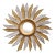 Vintage French Carved Two-Tone Gilt and Silver Painted Sunburst Wall Mirror For Sale