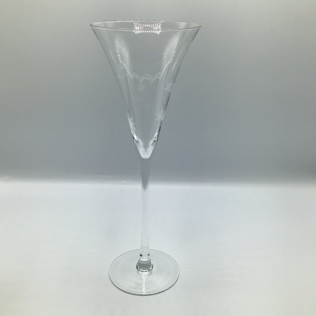 Hollywood Regency Waterford Marquis Celebration Crystal Champagne Toasting Flutes-Set of 2 For Sale - Image 3 of 12