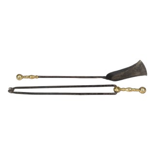Pair Fireplace Tools-Shovel and Tongs For Sale