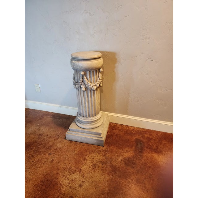 French Style Painted Wood Pedestal For Sale In San Antonio - Image 6 of 8