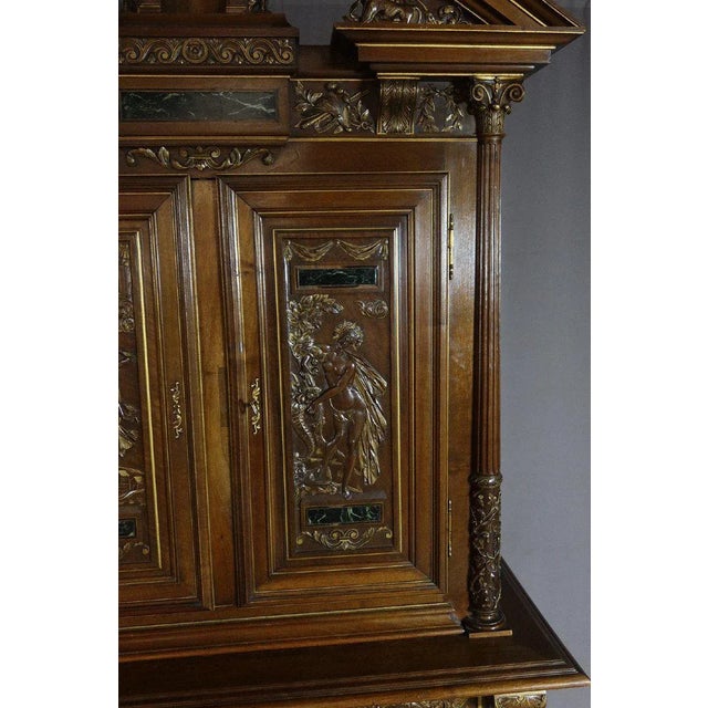 Renaissance Style Carved Walnut Buffet For Sale - Image 6 of 13