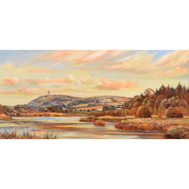 Irish Landscape Art - Impressionistic Oil Painting of Scrabo in the Irish Countryside by Welsh Artist, Victor Cirefice....
