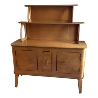 Herbert Von Thaden for Thaden-Jordan Furniture — 1940s Bentwood Sideboard With Two-Tier Hutch For Sale