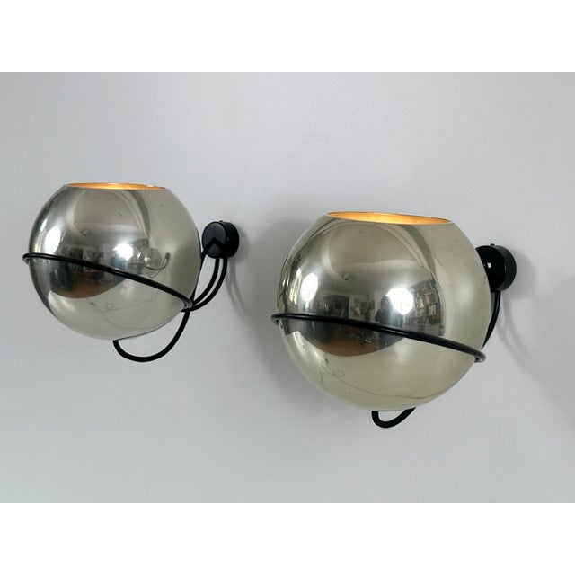 Model 232/G Spherical Sconces by Gino Sarfatti for Arteluce, Italy, 1961, Set of 2 For Sale - Image 18 of 18