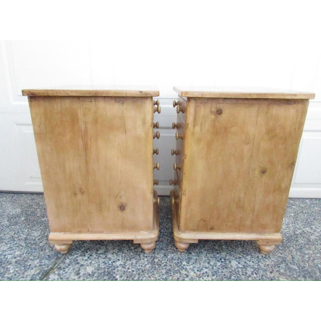 Antique English Pine Nightstands For Sale - Image 10 of 15
