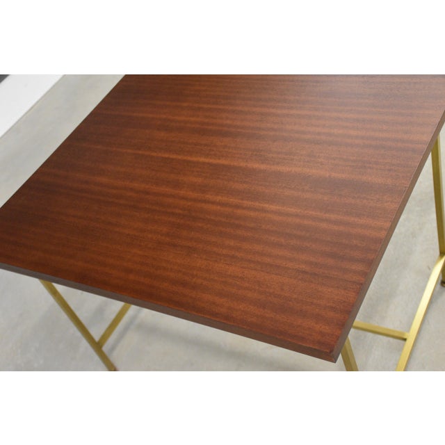 1960s 1960s Paul McCobb Brass and Mahogany End Table For Sale - Image 5 of 8