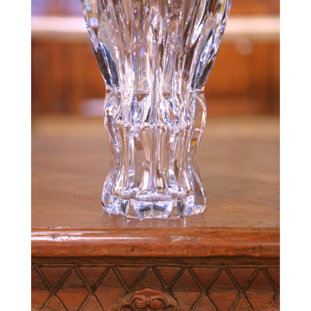 Glass Mid-Century Val Saint Lambert Crystal Bud Vase With Faceted Cuts For Sale - Image 7 of 10