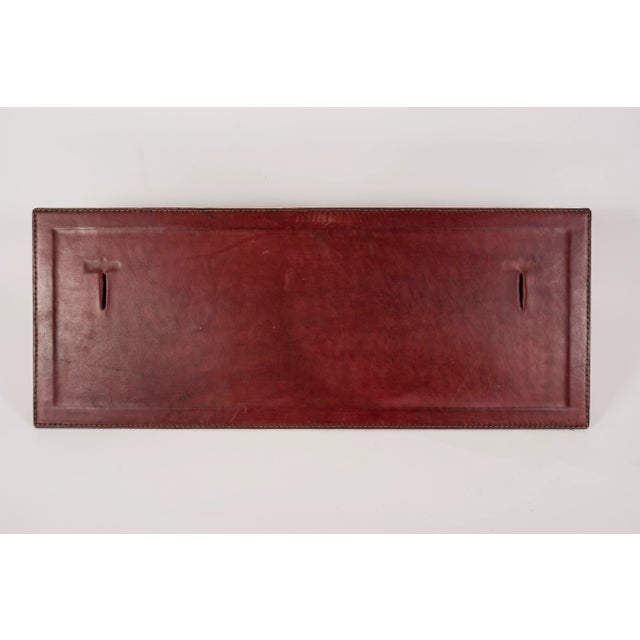 Mid-Century Modern Stitched Leather Coat Rack by Jacques Adnet, 1950s For Sale - Image 3 of 4