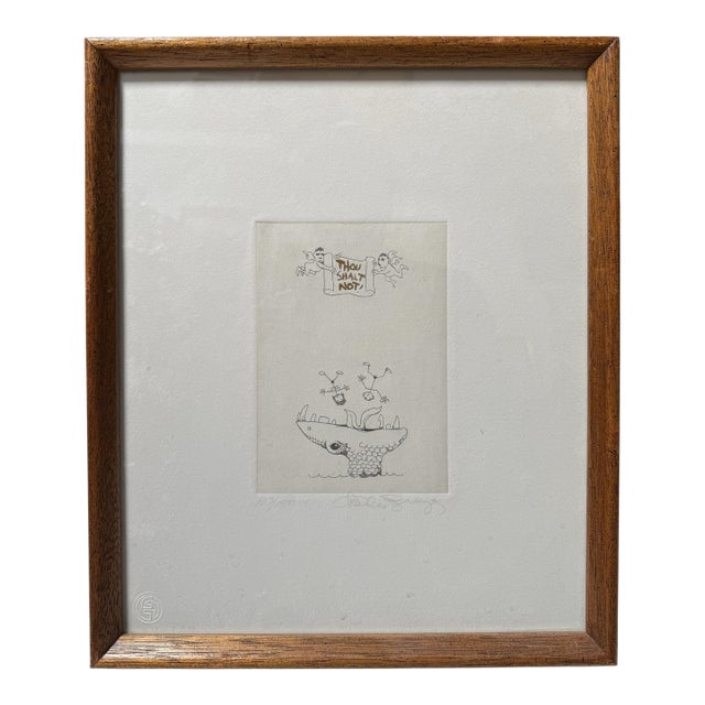 Charles Bragg Seven Deadly Sins Signed Engraving Print - Thou Shalt Not For Sale