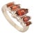Timeless 925 Silver Garnet Statement Ring With Five Marquise Cut Stones - Size 8 For Sale