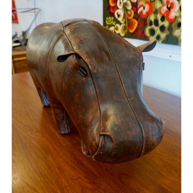 1970s Vintage Omersa For Abercrombie Fitch Leather Hippo Ottoman Chairish We are delighted to offer for sale this absolutely sublime very rare and original 1930's liberty's london omersa brown leather land dyed infant hippo stool or footstool bench thes. 1970s vintage omersa for abercrombie fitch leather hippo ottoman