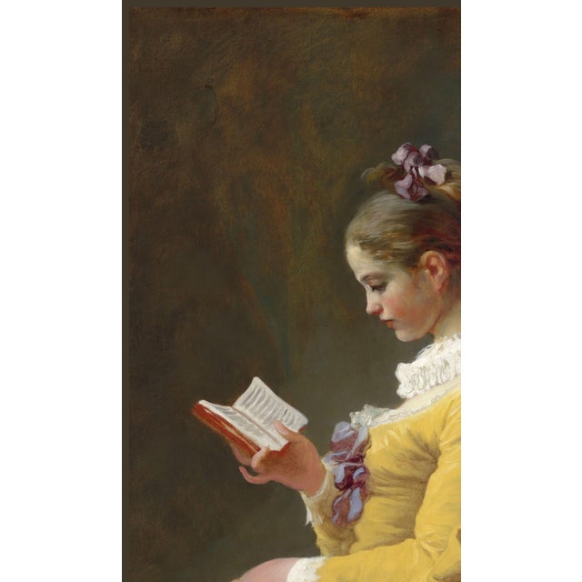 Bunny Williams Home Young Girl Reading Art Print, French Rococo Portrait by Jean-Honoré Fragonard - 18" X 24" For Sale - Image 4 of 8