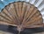 Vintage Framed Jinpra Swallow Hand Fan in Gilded Semi-Oval Shadow Box For Sale In Phoenix - Image 6 of 6