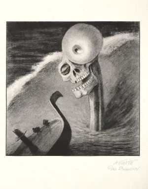 Das Grausen - Lithograph After A. Kubin - 1903 1922
