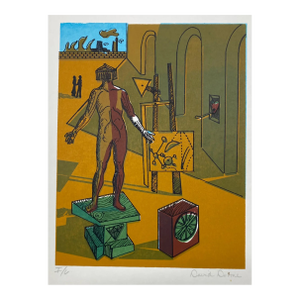 1970s Surreal Serigraph by David Drome