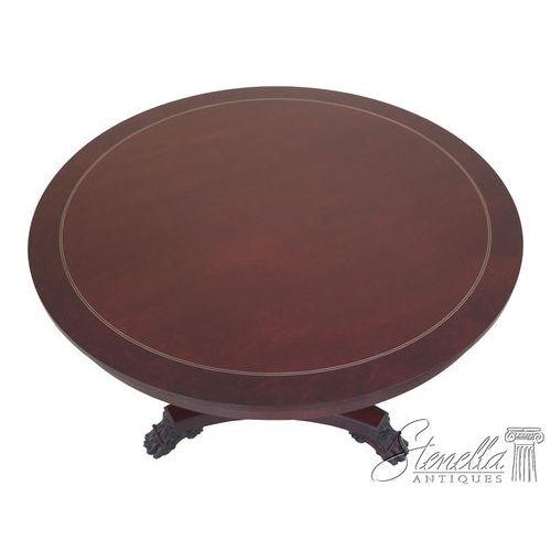 Age: Approx. 5 Years Old Details: Finish 027 Winterthur - Satin Finely Carved Paw Feet Inlaid Banded Border Figural Cross...