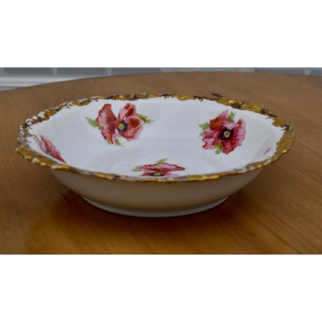Antique Round Bowl Early 20th Century -1900's has a French Style. The Brand is J Pouyat Limoges. The Material is Porcelain...