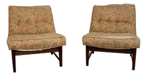Pair of Edward Wormley for Dunbar-Style Slipper Chairs