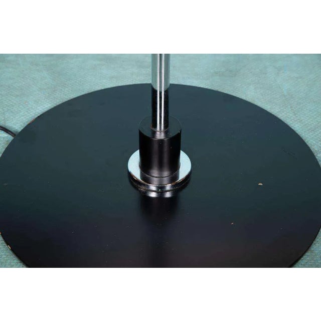 Minimalist Bauhaus Style Floor Lamp in Glass and Chrome For Sale - Image 6 of 11