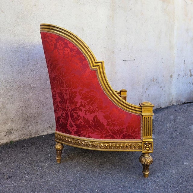 20th Century Louis XVI Style Bench in Gilded Wood For Sale - Image 9 of 17