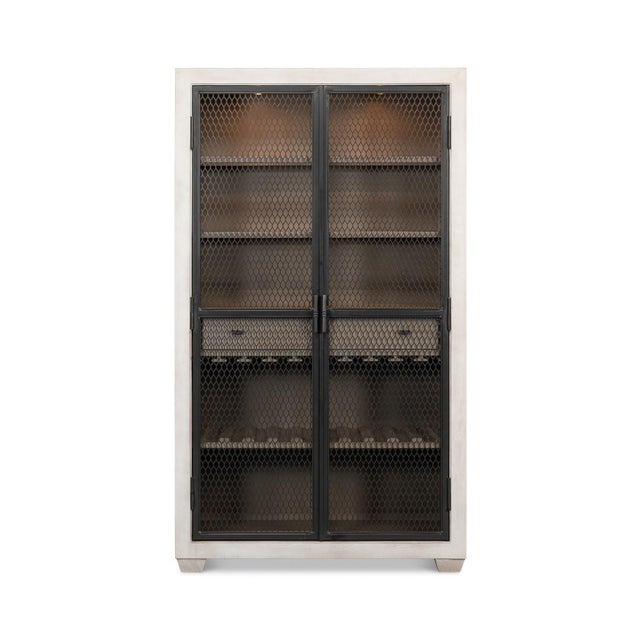 Modern Modern Industrial Tall Bar Cabinet For Sale - Image 3 of 11