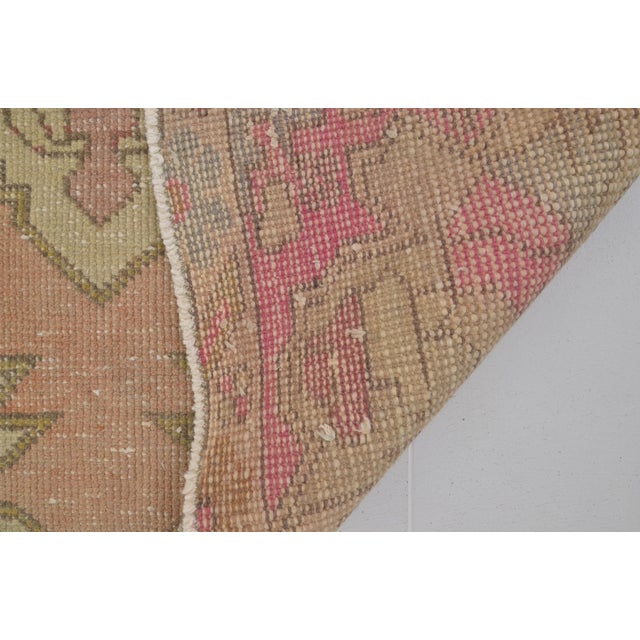 Apricot 1950s Oushak Anatolian Floral Carpet For Sale - Image 8 of 10