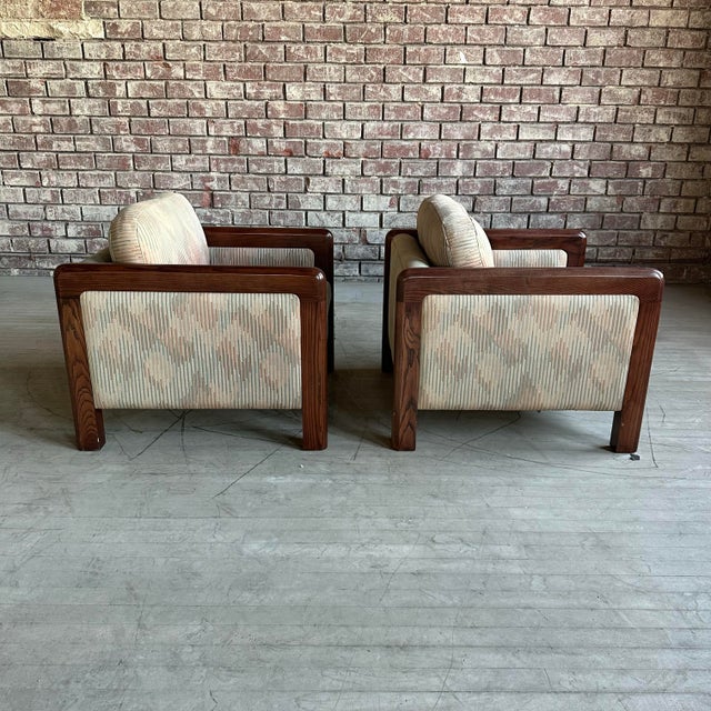 Pair of 1980s David Edward Company Club Chairs For Sale - Image 4 of 11