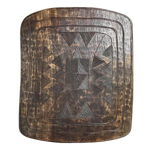Tribal Vintage Large Nupe Wood Stool Table For Sale - Image 3 of 7