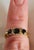 Vintage 18ct Yellow Gold Sapphire and Diamond Three-Stone Ring, 1976 For Sale - Image 9 of 10