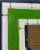 Dorothy Draper Vintage Palm Beach Regency Faux Bamboo Wall Mirror - Green and White With Gold Accents - Newly Painted For Sale - Image 4 of 7