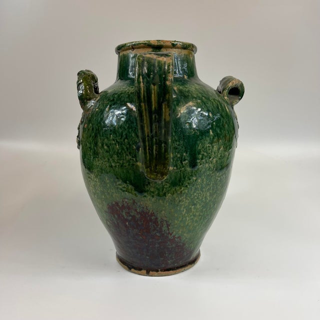 Green Large Chinese Green Wine Jug From Early 19th Century For Sale - Image 8 of 13
