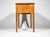 Wood Vintage Original Mid-Century Modern All Wood Maple Finish Sewing Machine Cabinet With Flip-Down Top & Pull Out Drawer For Sale - Image 7 of 14