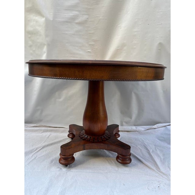 Traditional Antique Cherry Pedestal Table For Sale - Image 3 of 17