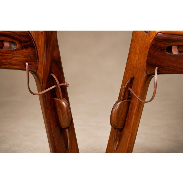 Brazilian Modern “Kilin” Armchairs in Jacarandá Rosewood & Leather by Sergio Rodrigues, 1973 For Sale - Image 13 of 18