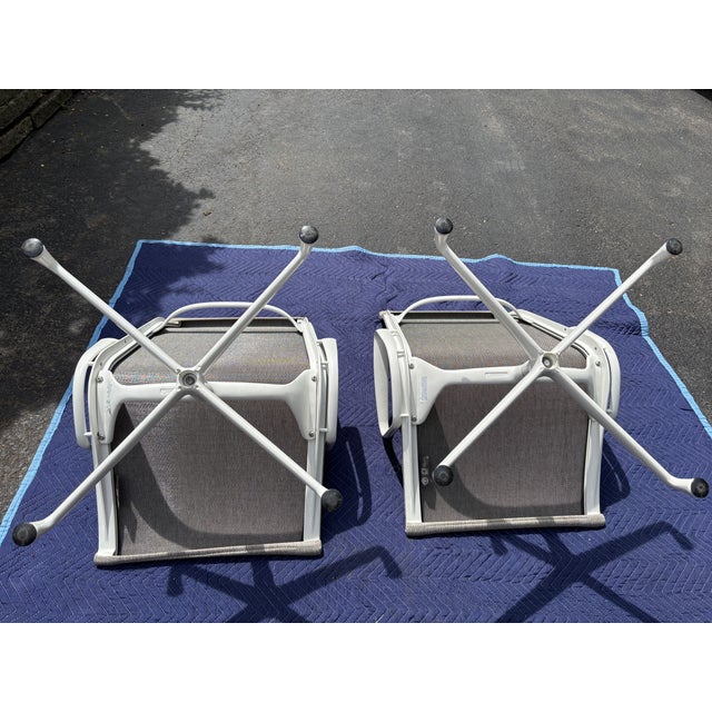 Pair of Eames Aluminum Group Outdoor Swivel Lounge Chair With Arms by Herman Miller For Sale - Image 9 of 9