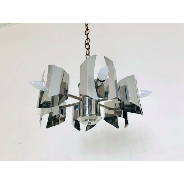 Mid-Century 6-Light Chandelier, 1960s For Sale - Image 12 of 12