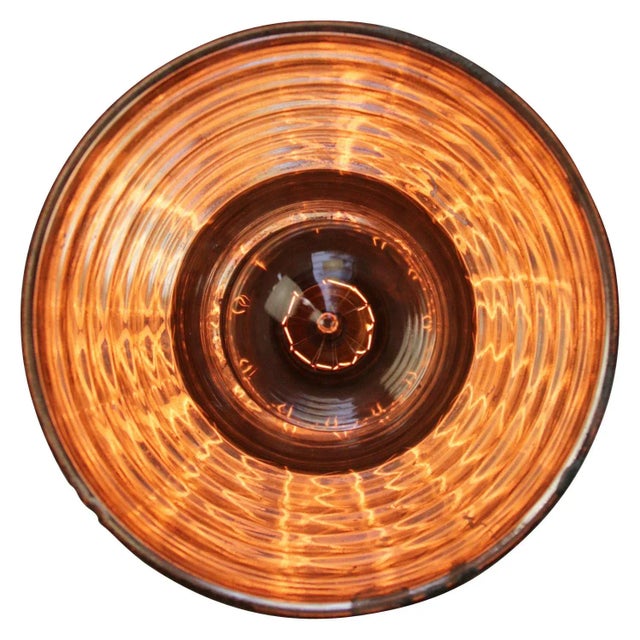 1950s Vintage Industrial Mercury Mirror Glass Pendant Light from Zeiss Ikon For Sale - Image 5 of 8