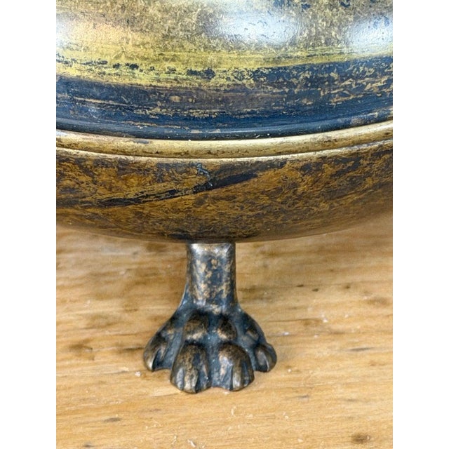 Mid 20th Century English Brass Table Lamps - Lion Paw Feet With Original Shades - a Pair For Sale - Image 11 of 15