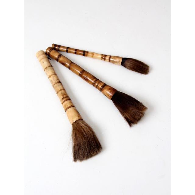 Antique Chinese Calligraphy Brushes Set of 3 Chairish