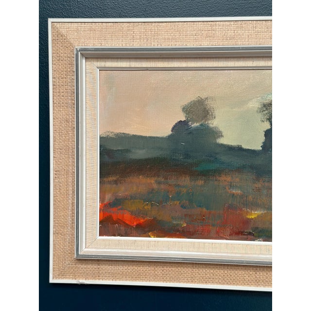 Lennart Hall, Abstract Landscape, 1960s, Oil Painting on Canvas, Framed For Sale - Image 9 of 18