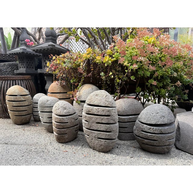 Vintage River Rock Garden Lantern X-Large For Sale In Los Angeles - Image 6 of 7
